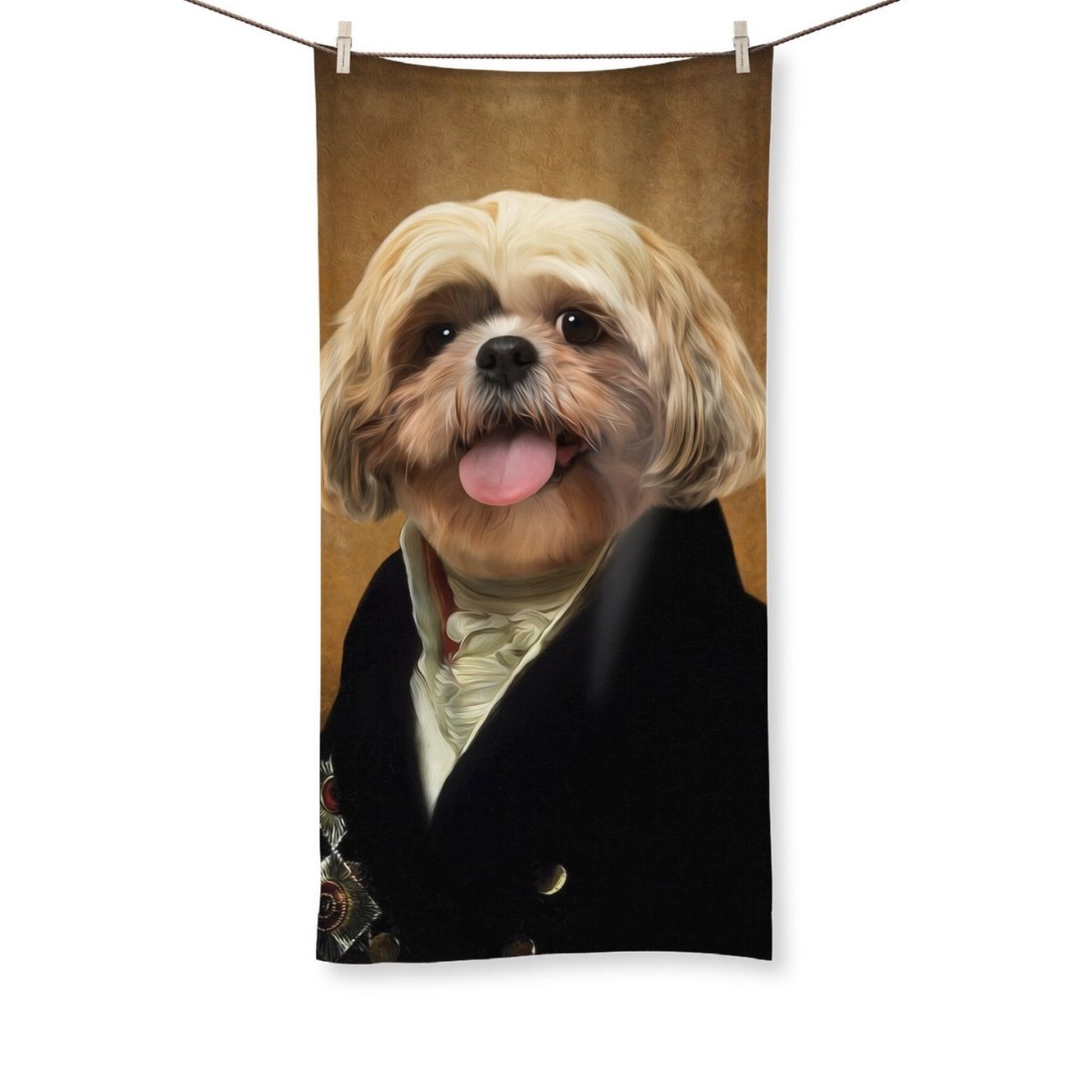 Pet Portraits | The Earl: Custom Pet Towel | Paw & Glory