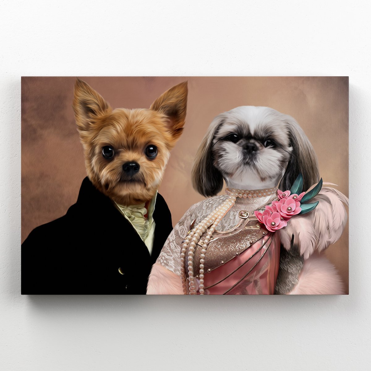 Pet Portraits | The Earl & His Fur Lady: Custom Pet Canvas | Paw & Glory