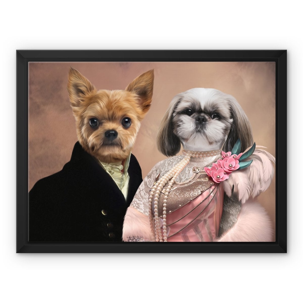 Pet Portraits | The Earl & His Fur Lady: Custom Pet Canvas | Paw & Glory