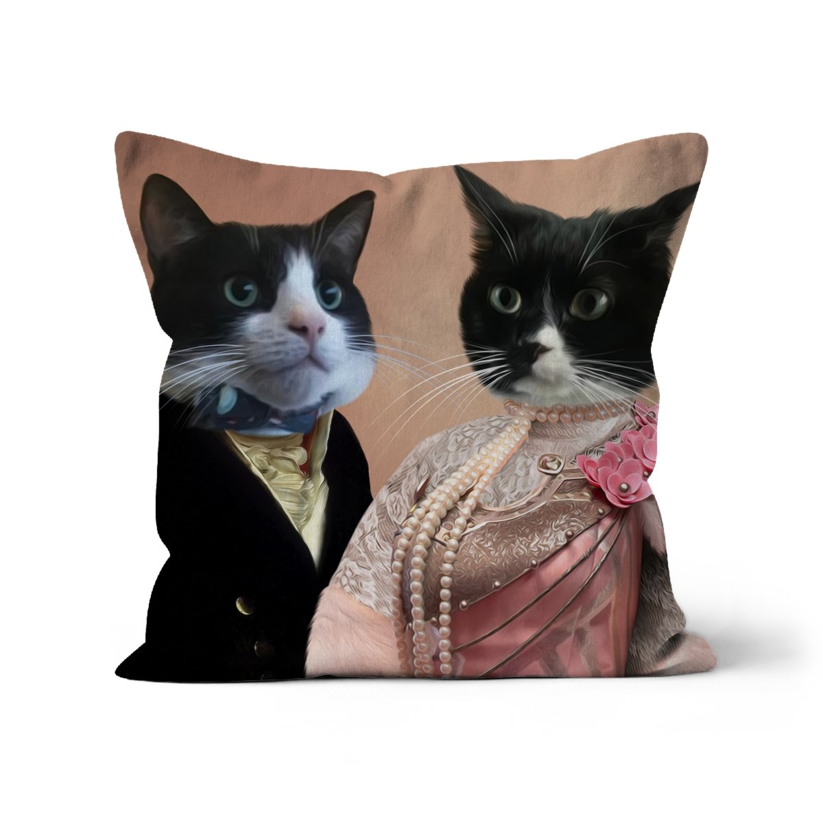 Pet Portraits | The Earl & His Fur Lady: Custom Pet Pillow | Paw & Glory
