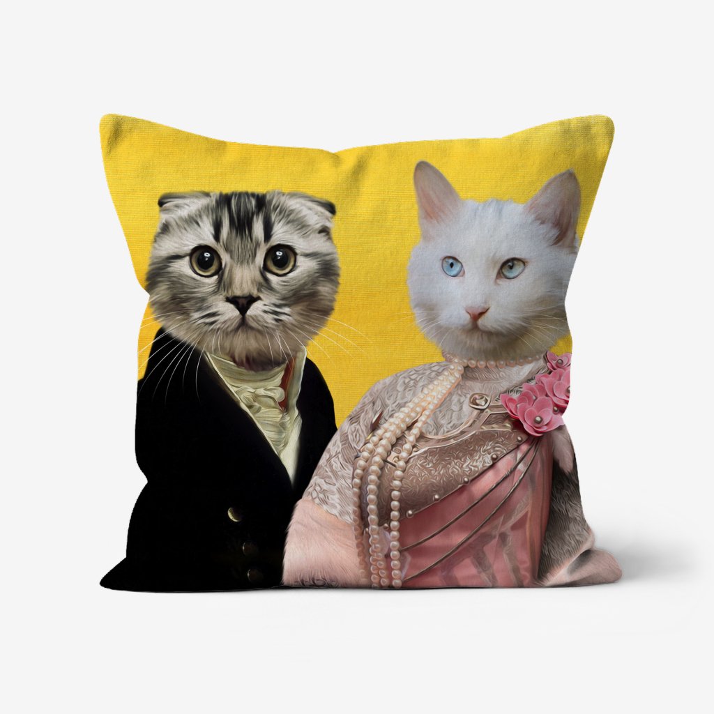 Pet Portraits | The Earl & His Fur Lady: Custom Pet Pillow | Paw & Glory