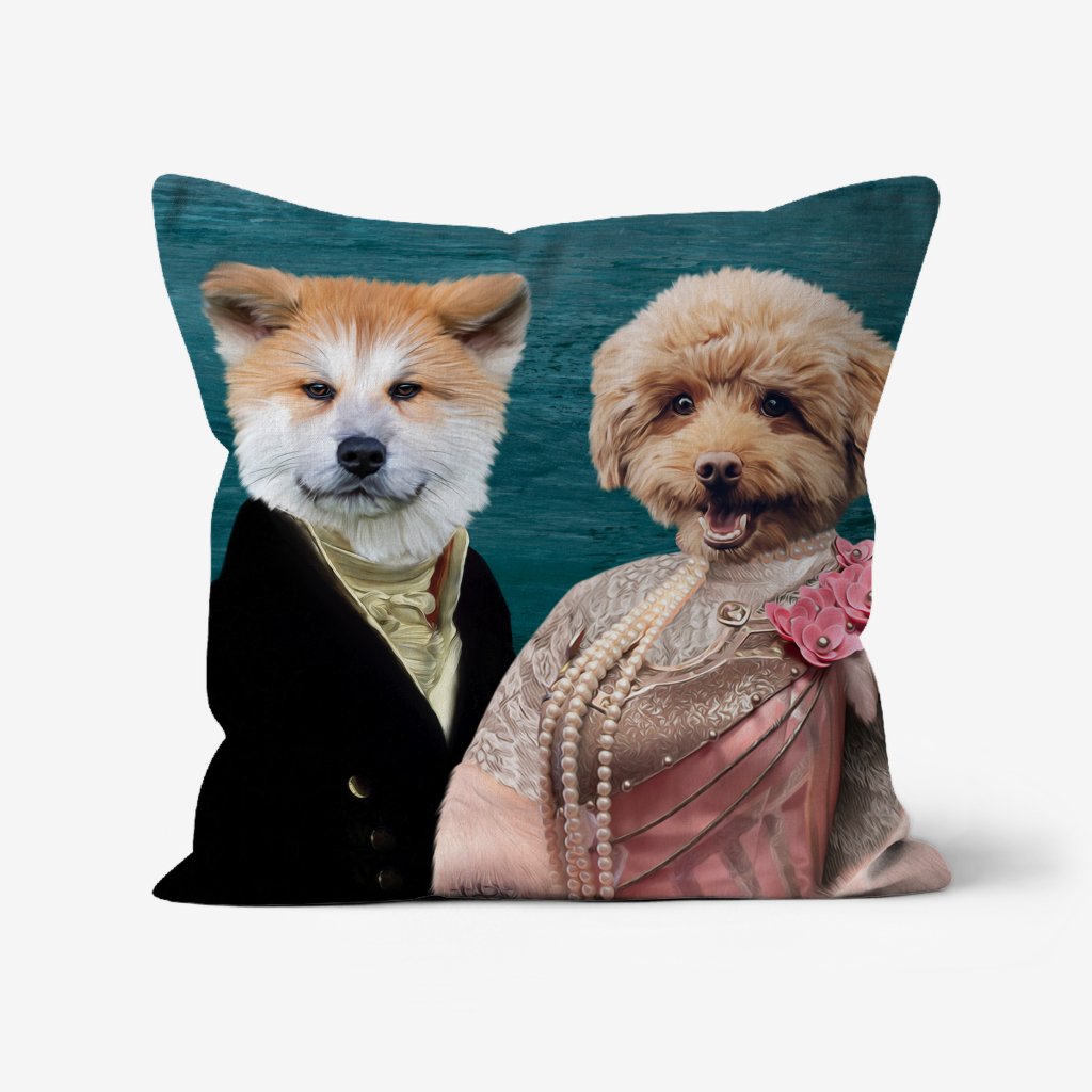 Pet Portraits | The Earl & His Fur Lady: Custom Pet Pillow | Paw & Glory