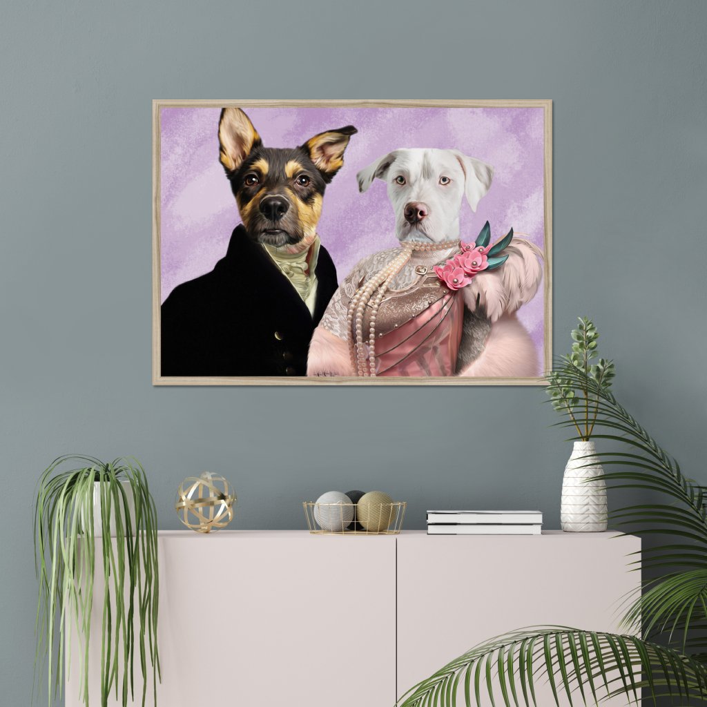 The Earl & His Fur Lady: Custom Pet Portrait | royal pet portrait | Paw & Glory