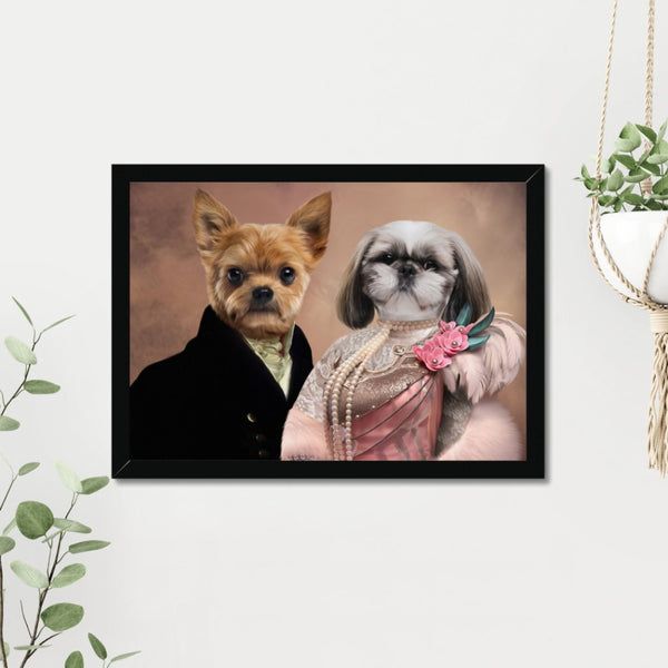 The Earl & His Fur Lady: Custom Pet Portrait | framed pet portrait | Paw & Glory