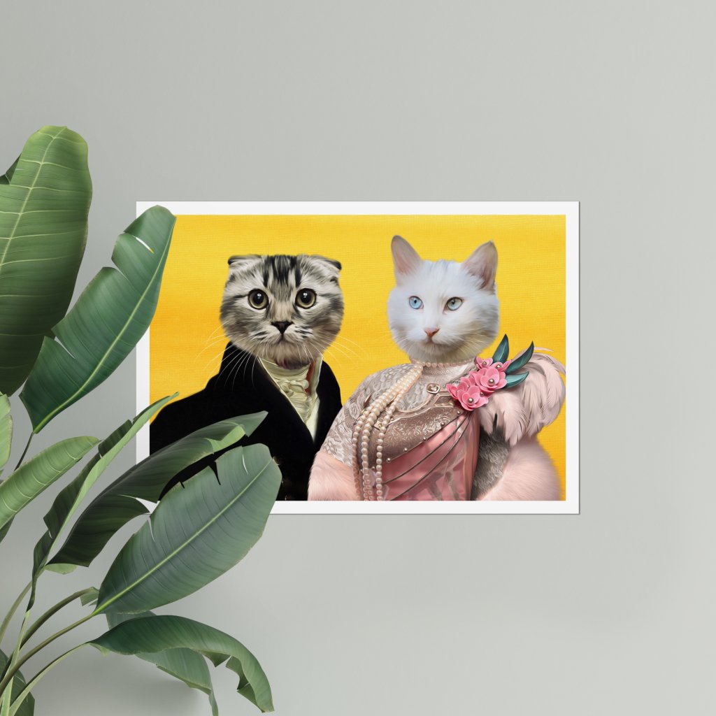 Pet Portraits | The Earl & His Fur Lady: Custom Pet Poster | Paw & Glory