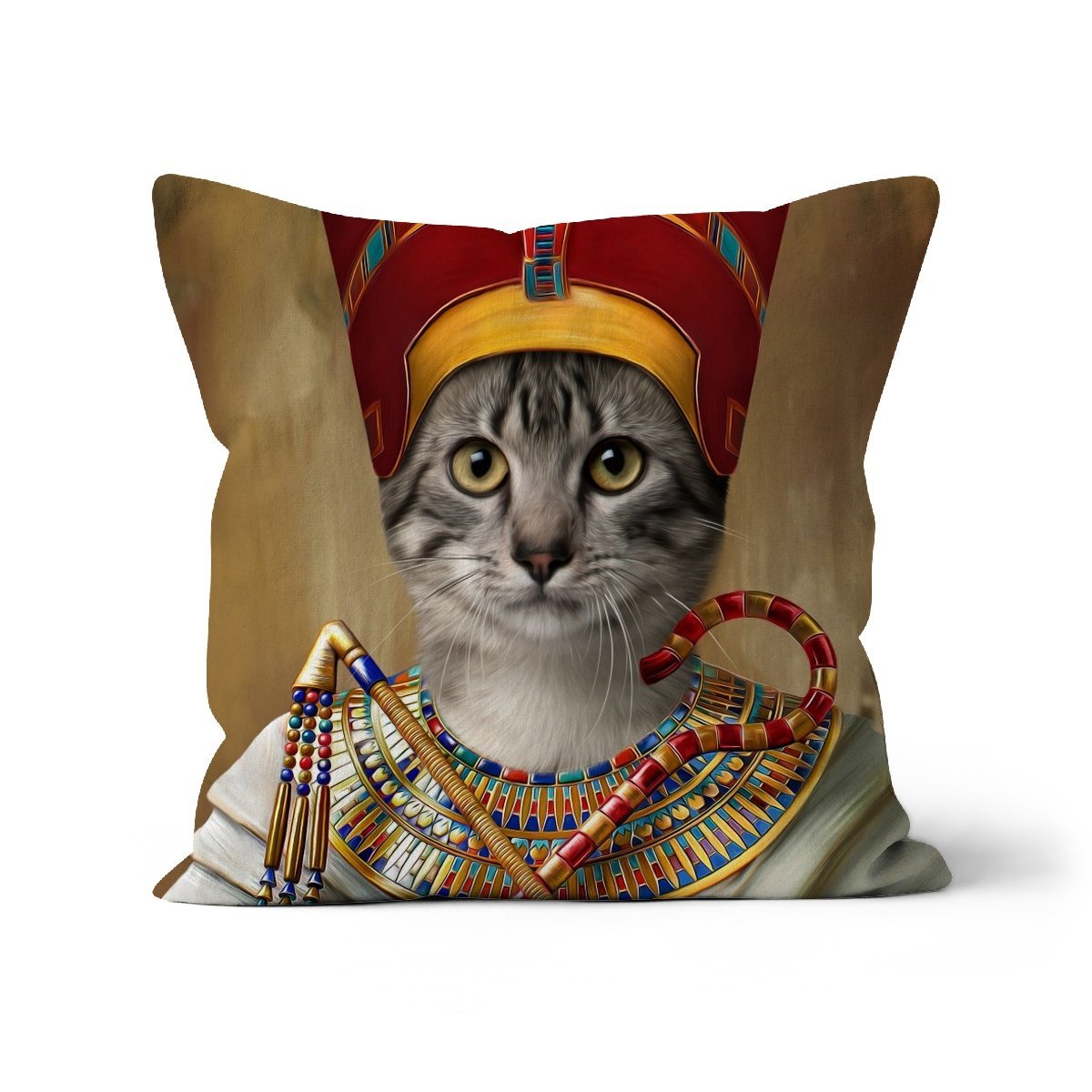 Pet Portraits | The Egyptian Queen: Custom Pet Pillow | Paw & Glory