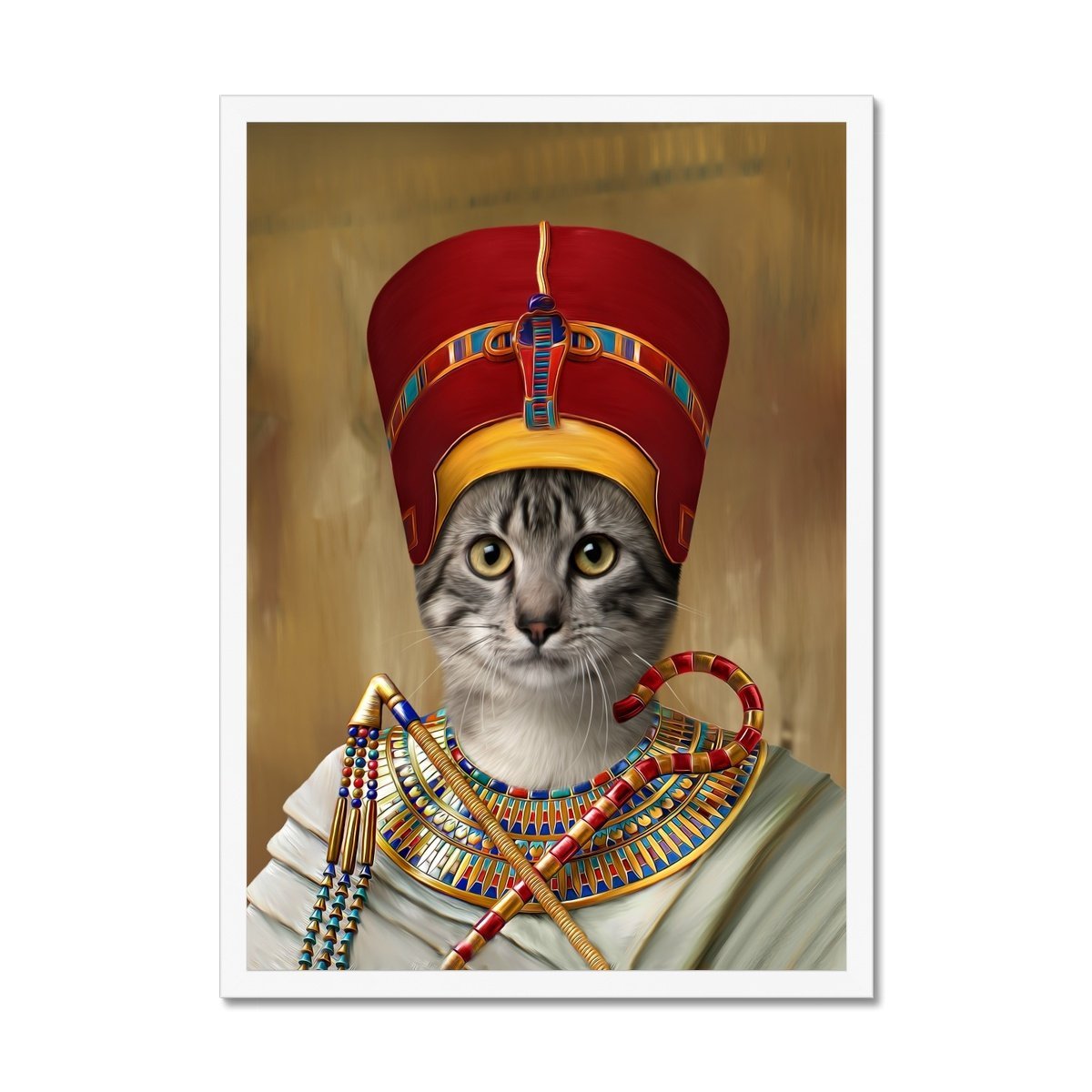Pet Portraits | The Egyptian Queen: Custom Pet Portrait | Paw & Glory