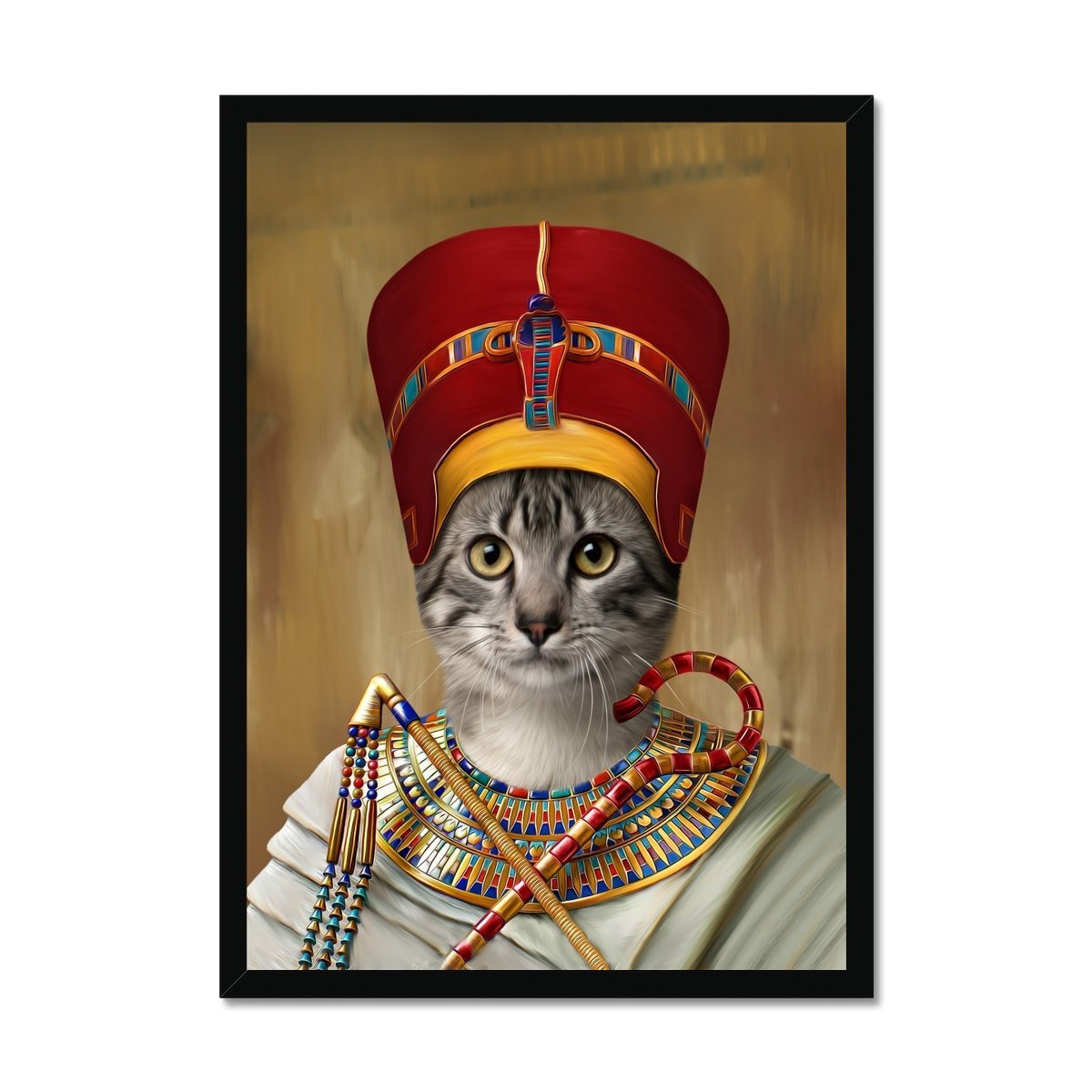 Pet Portraits | The Egyptian Queen: Custom Pet Portrait | Paw & Glory
