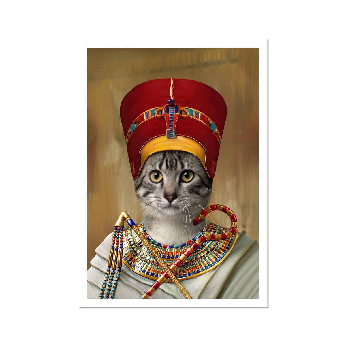 Pet Portraits | The Egyptian Queen: Custom Pet Poster | Paw & Glory