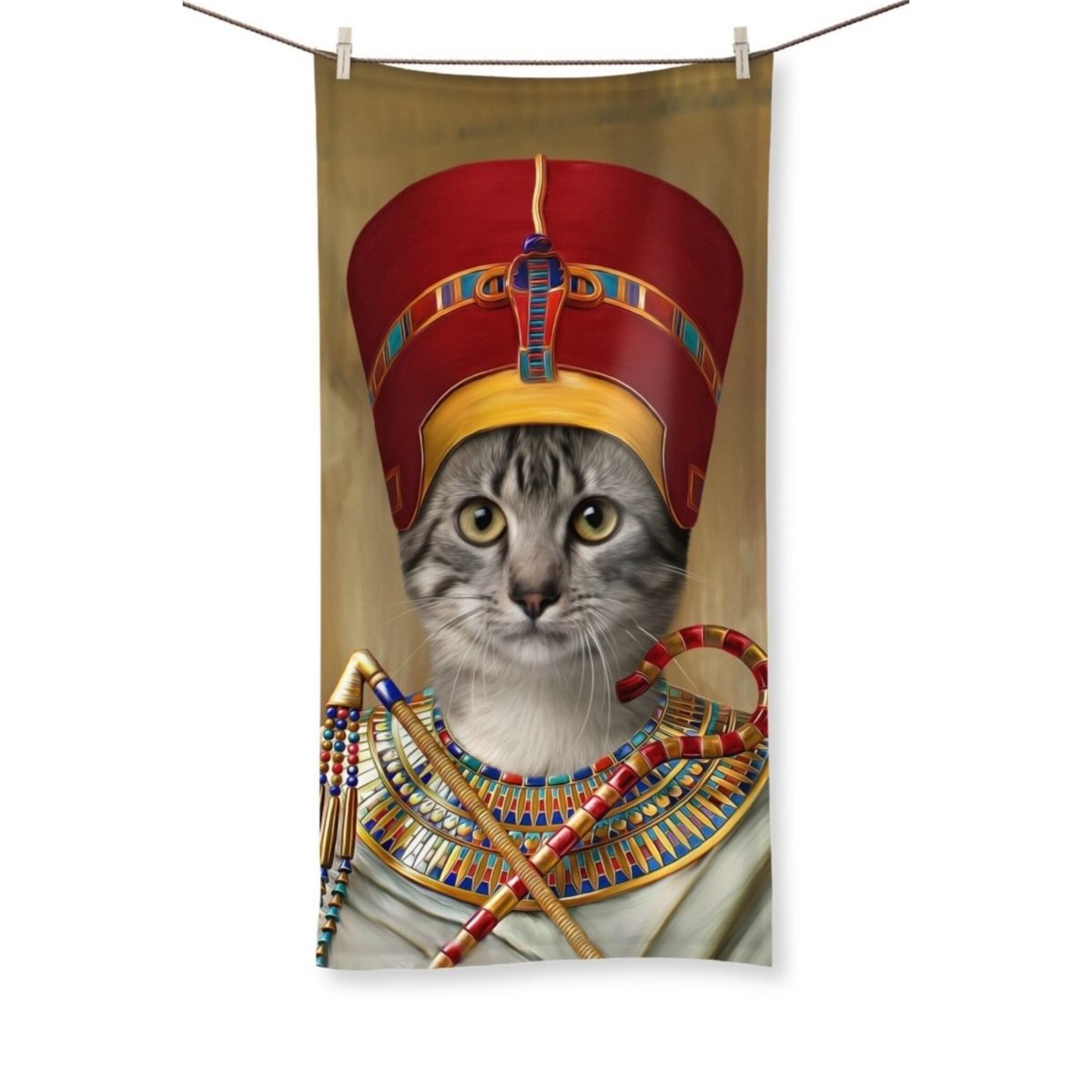 Pet Portraits | The Egyptian Queen: Custom Pet Towel | Paw & Glory