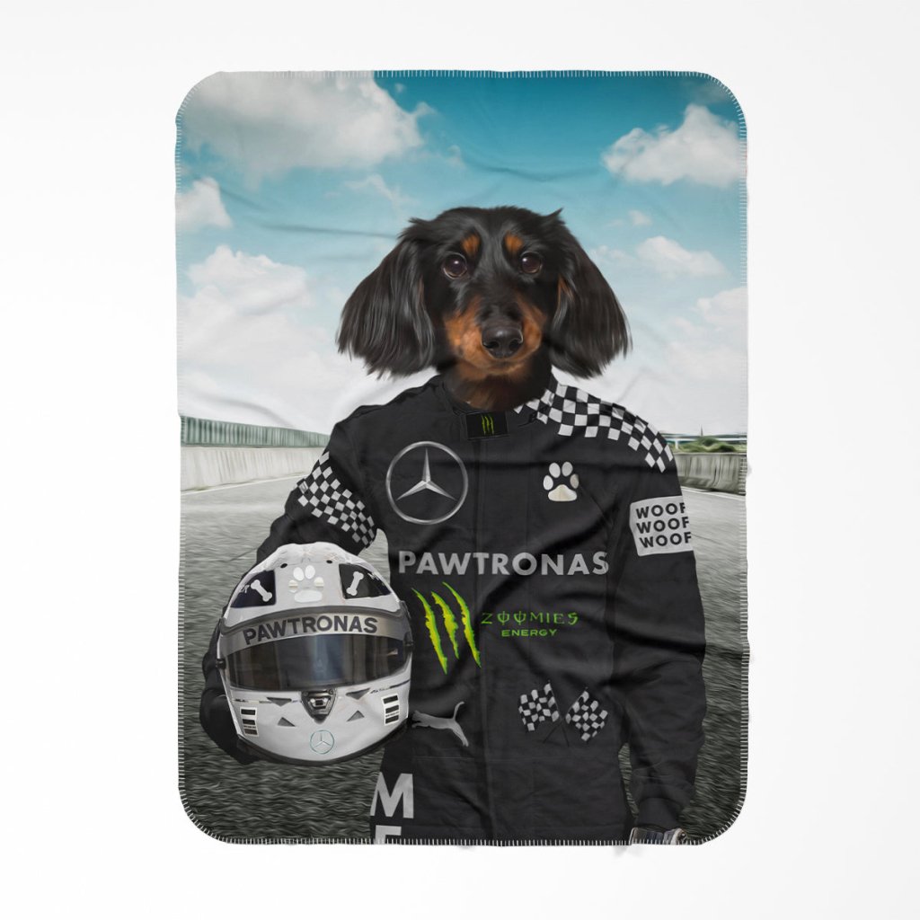 Pet Portraits | The Elite Driver (Mercedes Inspired): Custom Pet Blanket | Paw & Glory