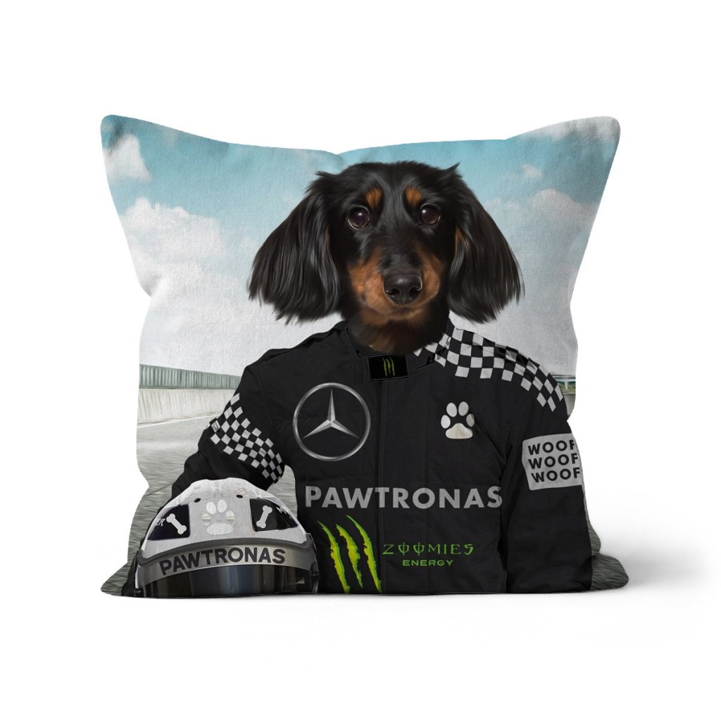Pet Portraits | The Elite Driver (Mercedes Inspired): Custom Pet Pillow | Paw & Glory