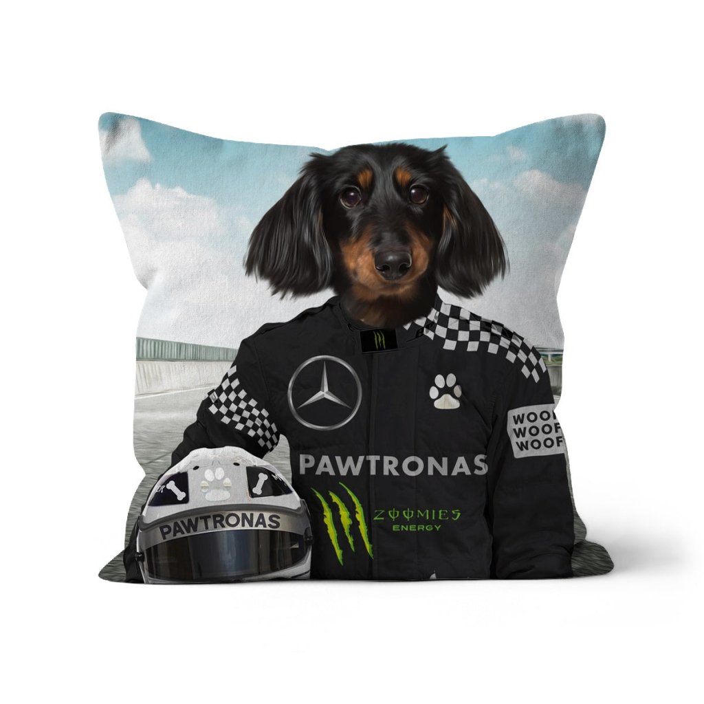 Pet Portraits | The Elite Driver (Mercedes Inspired): Custom Pet Pillow | Paw & Glory
