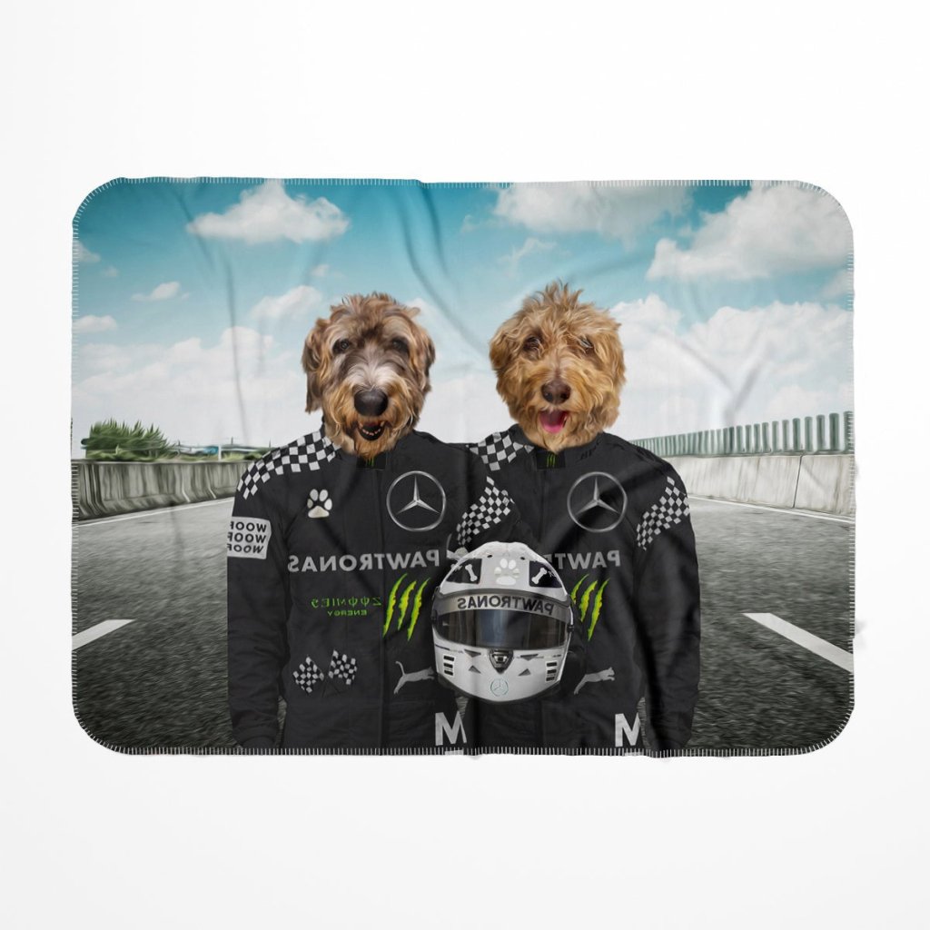 Pet Portraits | The Elite Drivers (Mercedes Inspired): Custom Pet Blanket | Paw & Glory