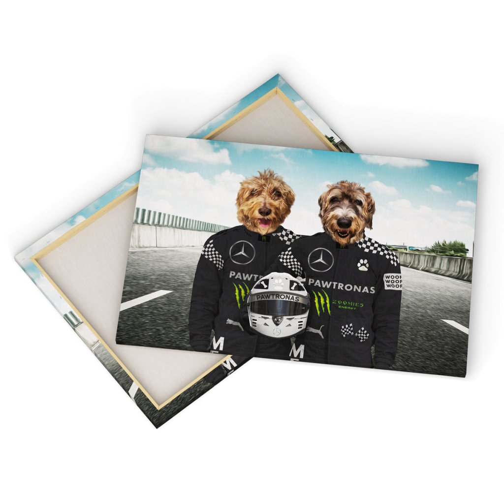 Pet Portraits | The Elite Drivers (Mercedes Inspired): Custom Pet Canvas | Paw & Glory