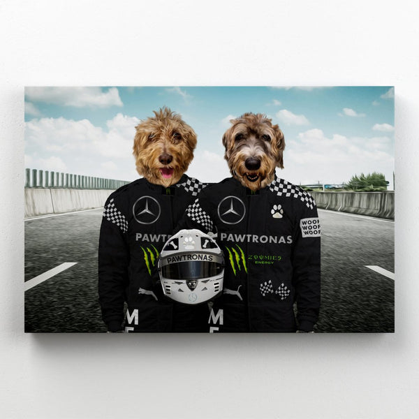Elite Racing Drivers Custom Pet Canvas | Custom Pet Portrait Canvas | Paw & Glory