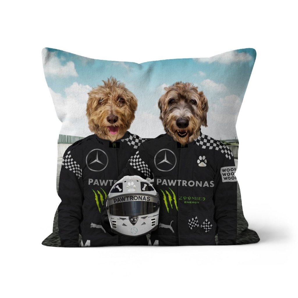 Pet Portraits | The Elite Drivers (Mercedes Inspired): Custom Pet Pillow | Paw & Glory
