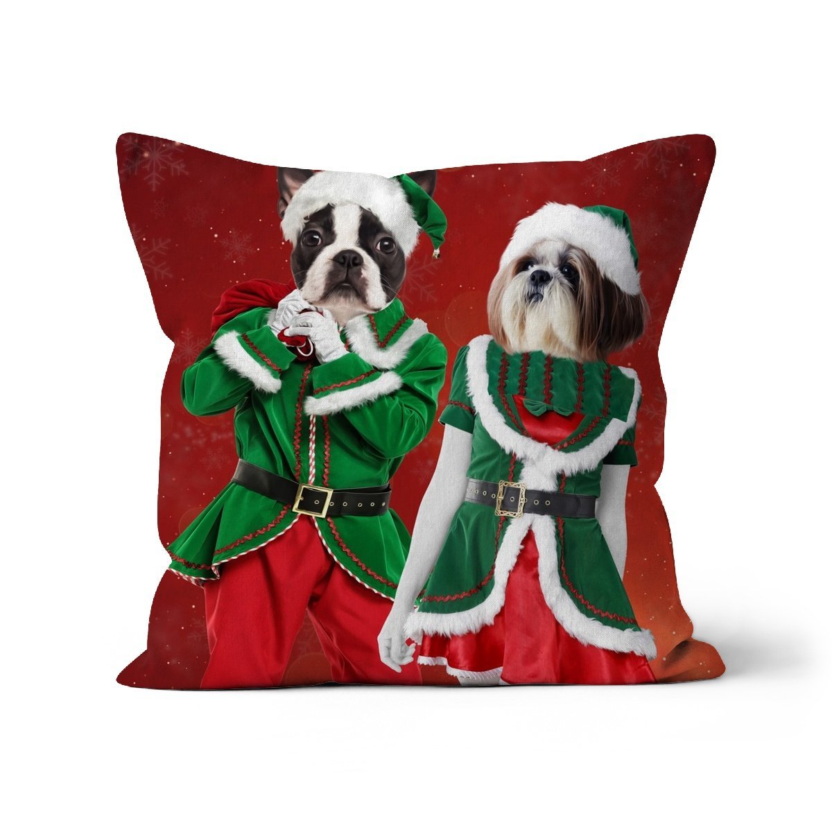 The Elves: Custom Pet Pillow - Paw & Glory - Dog Portraits - Pet Portraits
