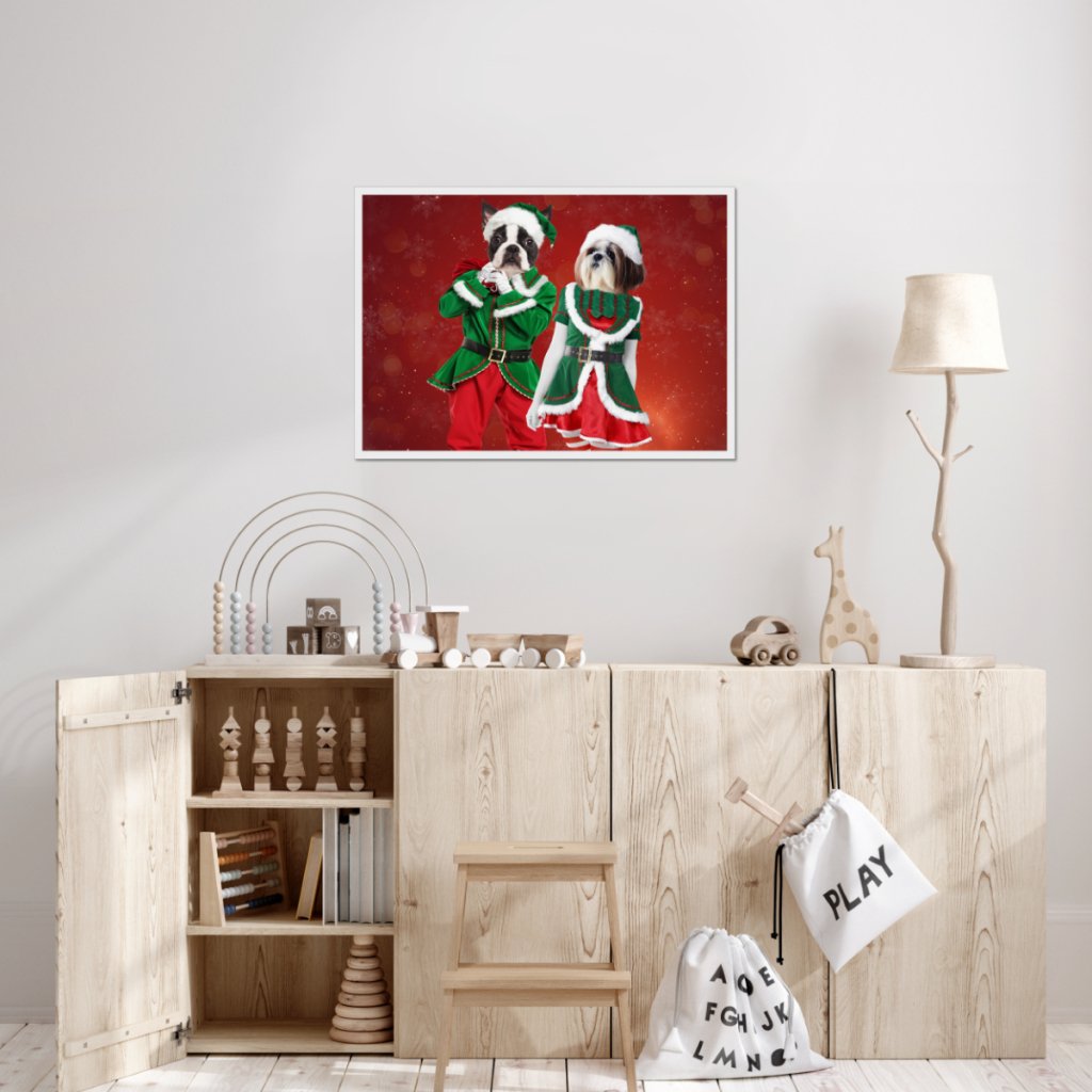 The Elves: Custom Pet Portrait - Paw & Glory - Dog Portraits - Pet Portraits