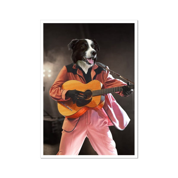 Rock And Roll Icon Custom Pet Poster | Pet Portrait Print | Paw & Glory