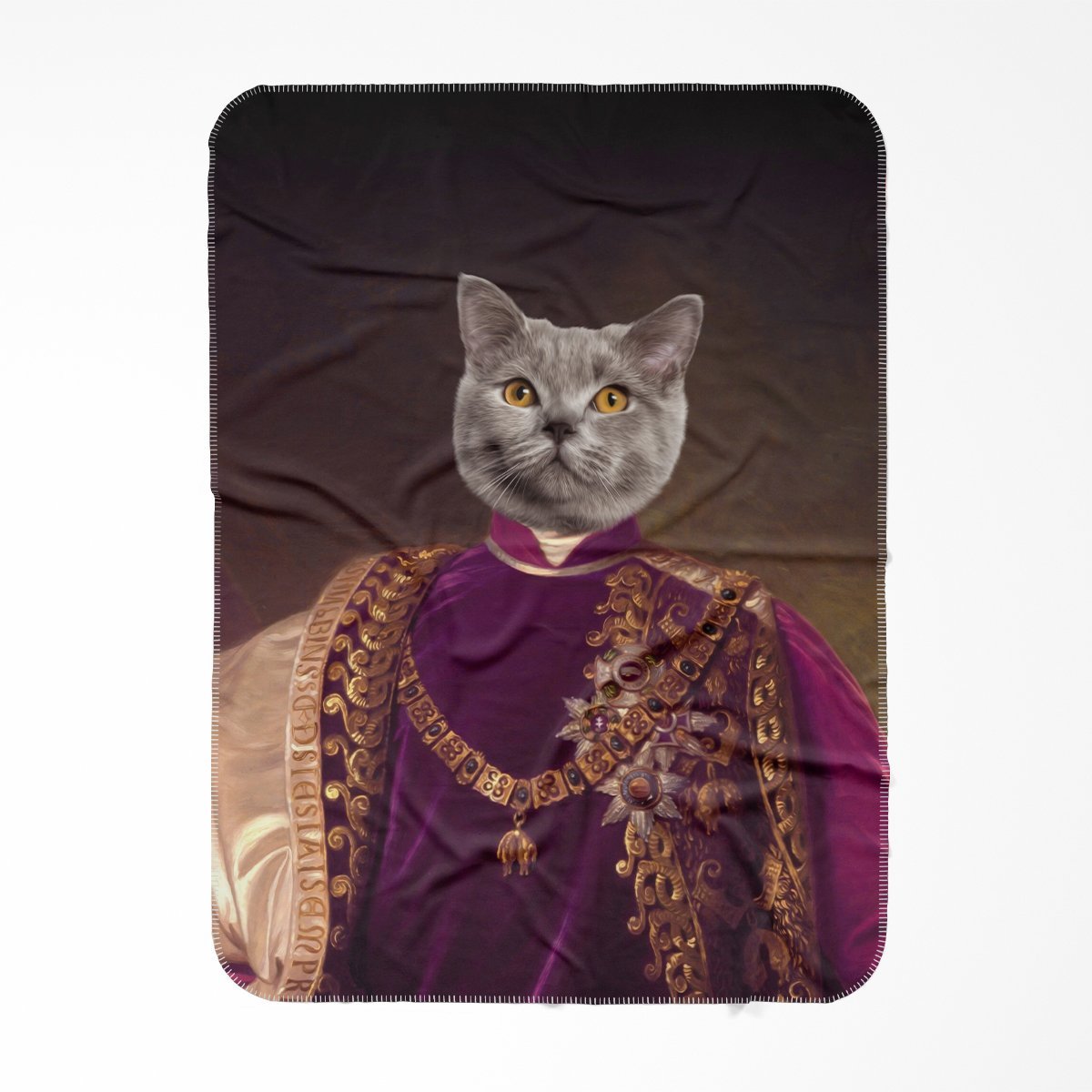 Pet Portraits | The Emperor: Custom Pet Blanket | Paw & Glory