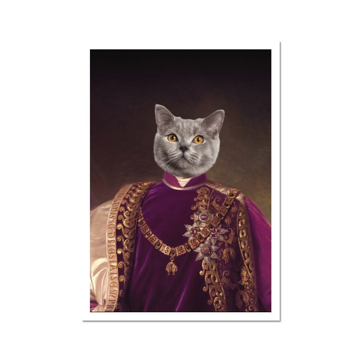 The Emperor: Custom Pet Poster - Paw & Glory - Dog Portraits - Pet Portraits