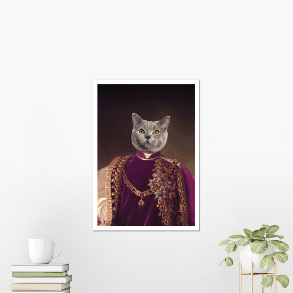 The Emperor: Custom Pet Poster - Paw & Glory - Dog Portraits - Pet Portraits
