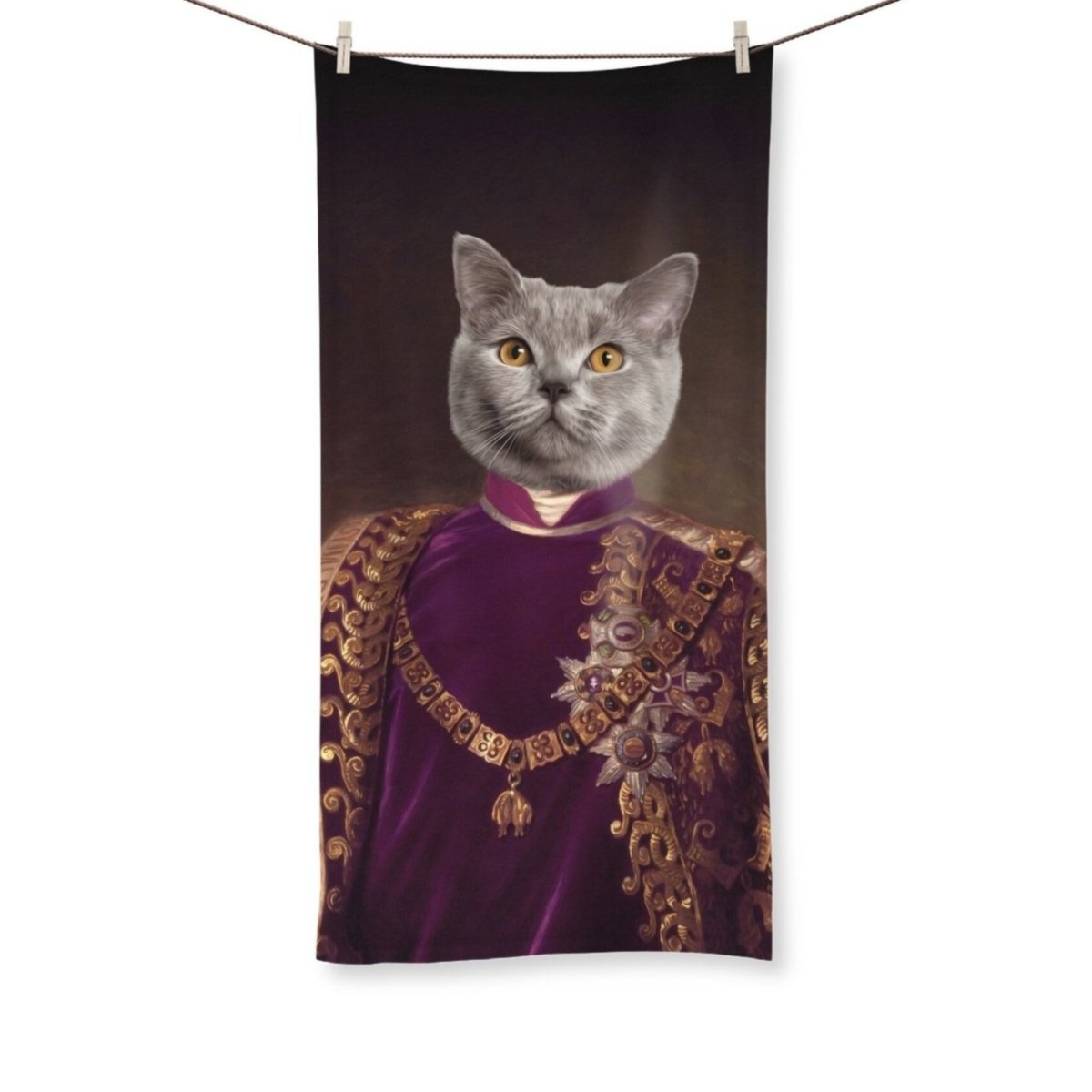 Pet Portraits | The Emperor: Custom Pet Towel | Paw & Glory
