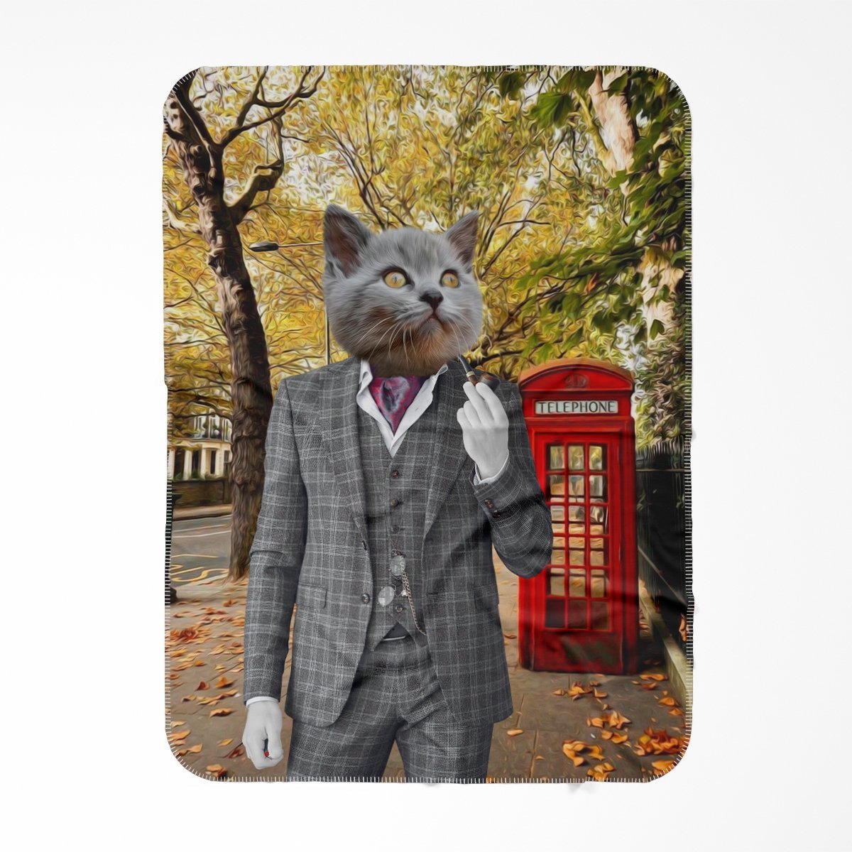 Pet Portraits | The English Gent: Custom Pet Blanket | Paw & Glory