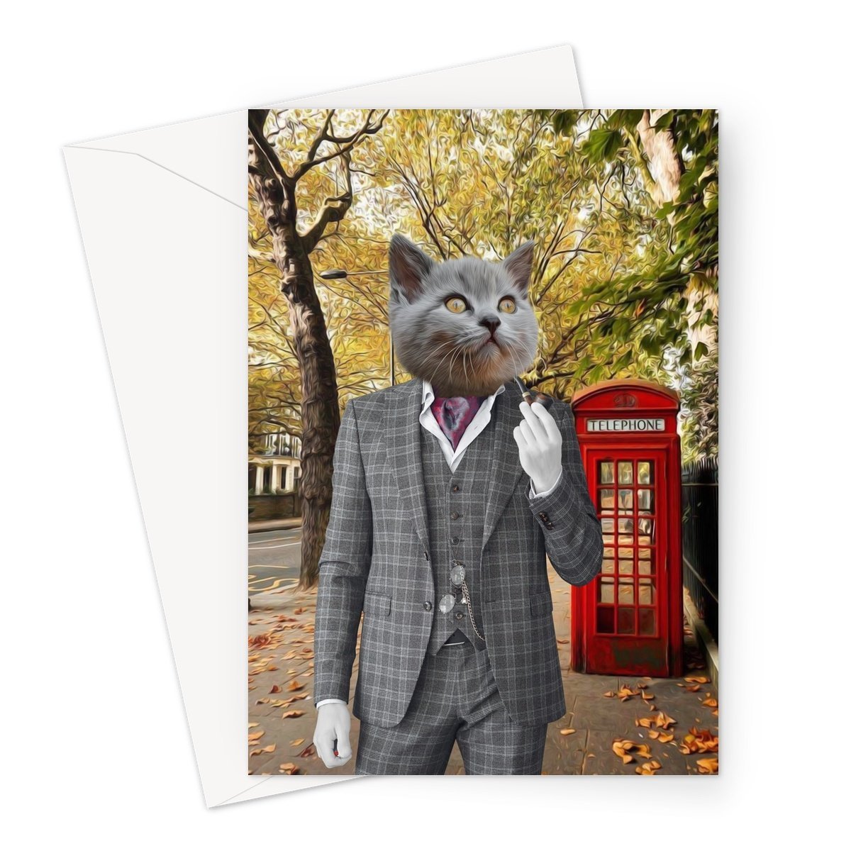 Pet Portraits | The English Gent: Custom Pet Greeting Card | Paw & Glory