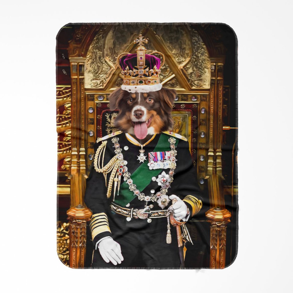 Pet Portraits | The English King: Custom Pet Blanket | Paw & Glory