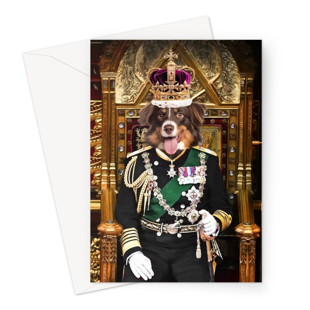 Pet Portraits | The English King: Custom Pet Greeting Card | Paw & Glory