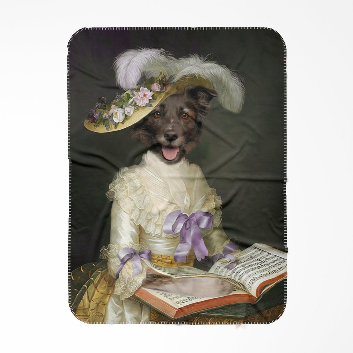 The English Rose: Custom Pet Blanket - Paw & Glory - Dog Portraits - Pet Portraits