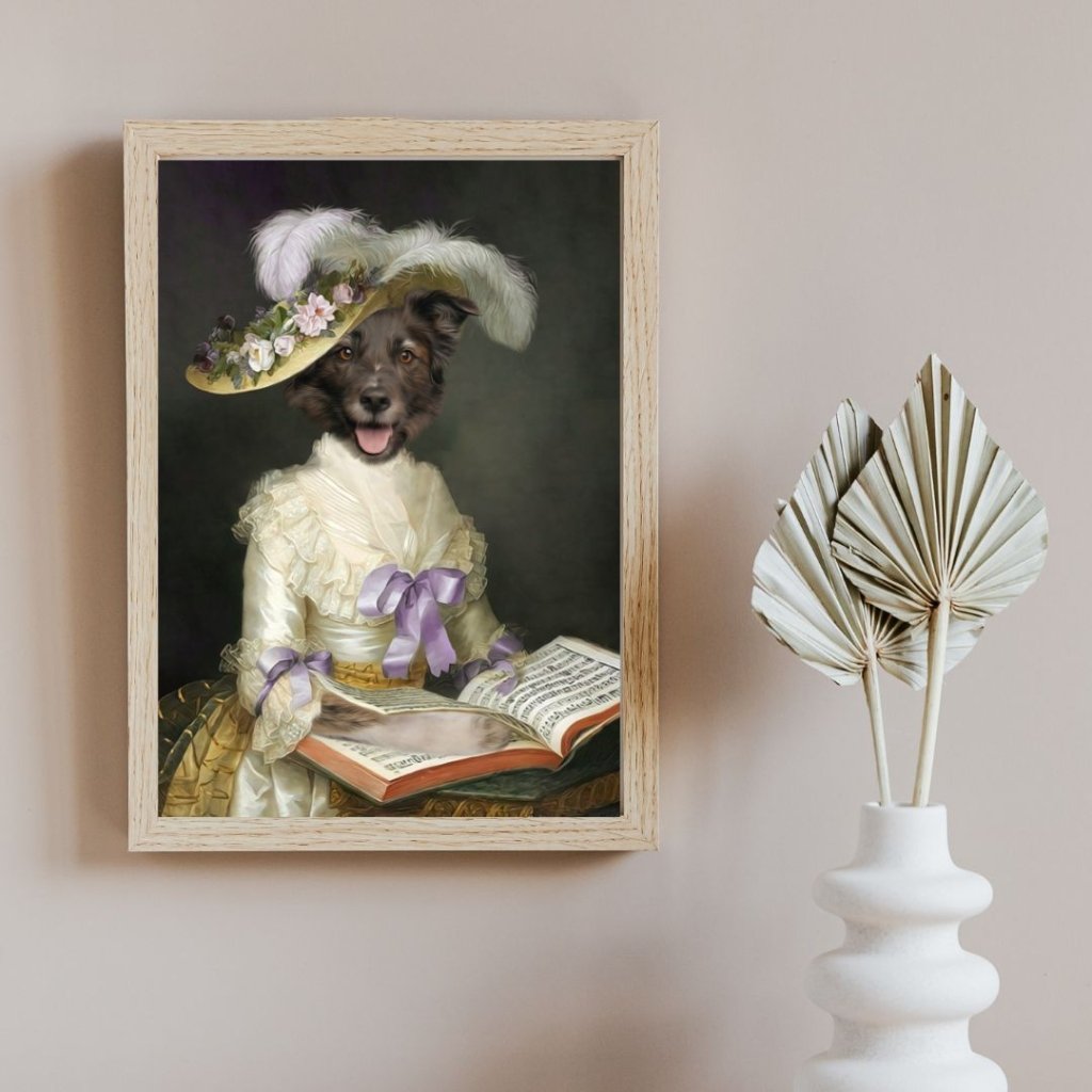 The English Rose: Custom Pet Poster - Paw & Glory - Dog Portraits - Pet Portraits