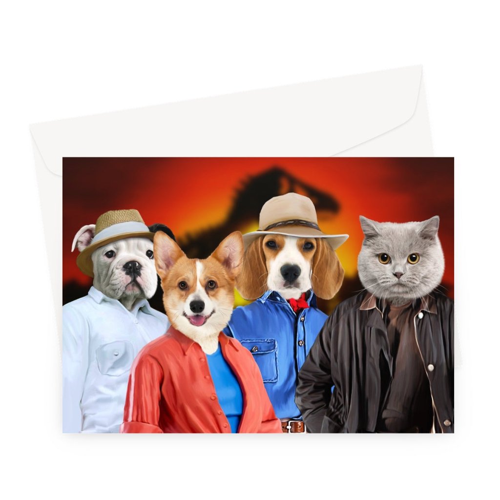 Dinosaur Explorers Custom Pet Greeting Card | Personalised Pet Gift | Paw & Glory