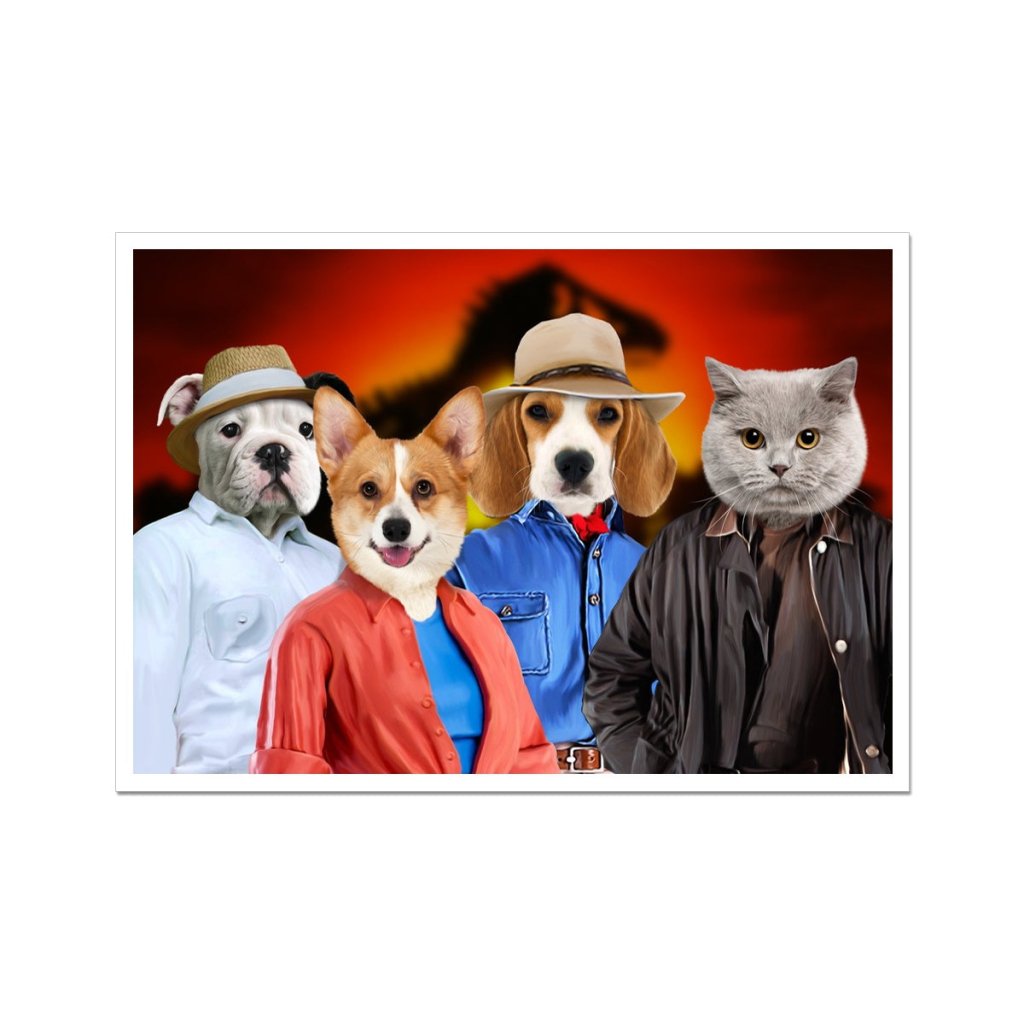 Pet Portraits | The Explorers (Jurassic Park Inspired): Custom Pet Portrait | Paw & Glory