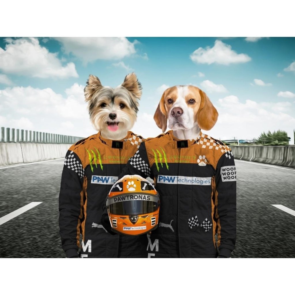 Elite Racing Driver Custom Digital Download Pet Portrait | Paw & Glory