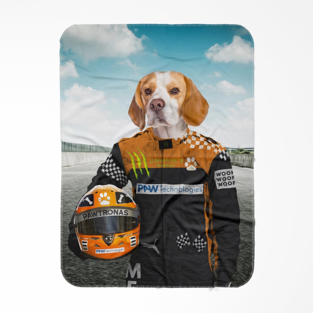 Pet Portraits | The Famous Driver (McLaren Inspired): Custom Pet Blanket | Paw & Glory