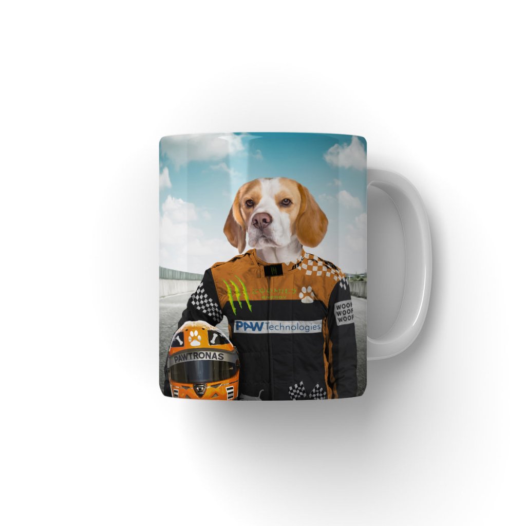 Pet Portraits | The Famous Driver (McLaren Inspired): Custom Pet Coffee Mug | Paw & Glory