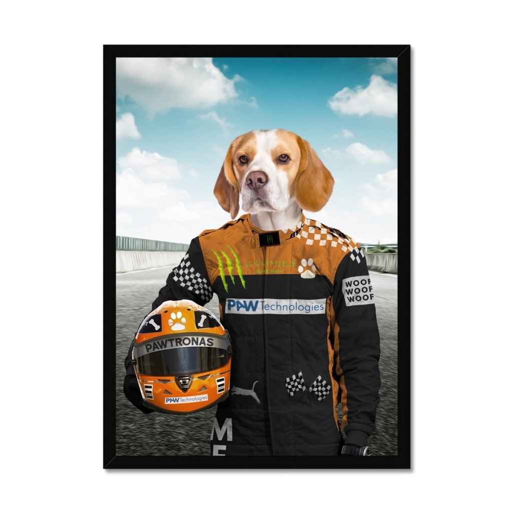 Pet Portraits | Elite Racing Driver: Custom Pet Portrait | Paw & Glory