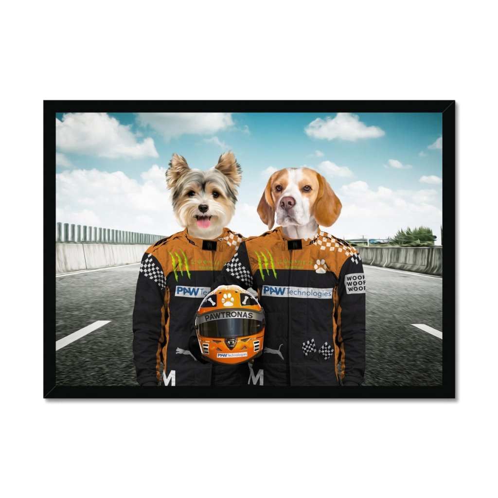 Pet Portraits | The Famous Drivers (McLaren Inspired): Custom Pet Portrait | Paw & Glory