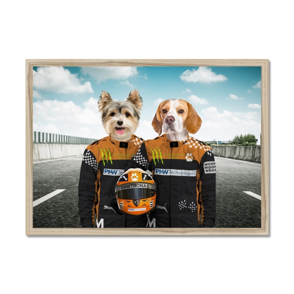 Pet Portraits | The Famous Drivers (McLaren Inspired): Custom Pet Portrait | Paw & Glory