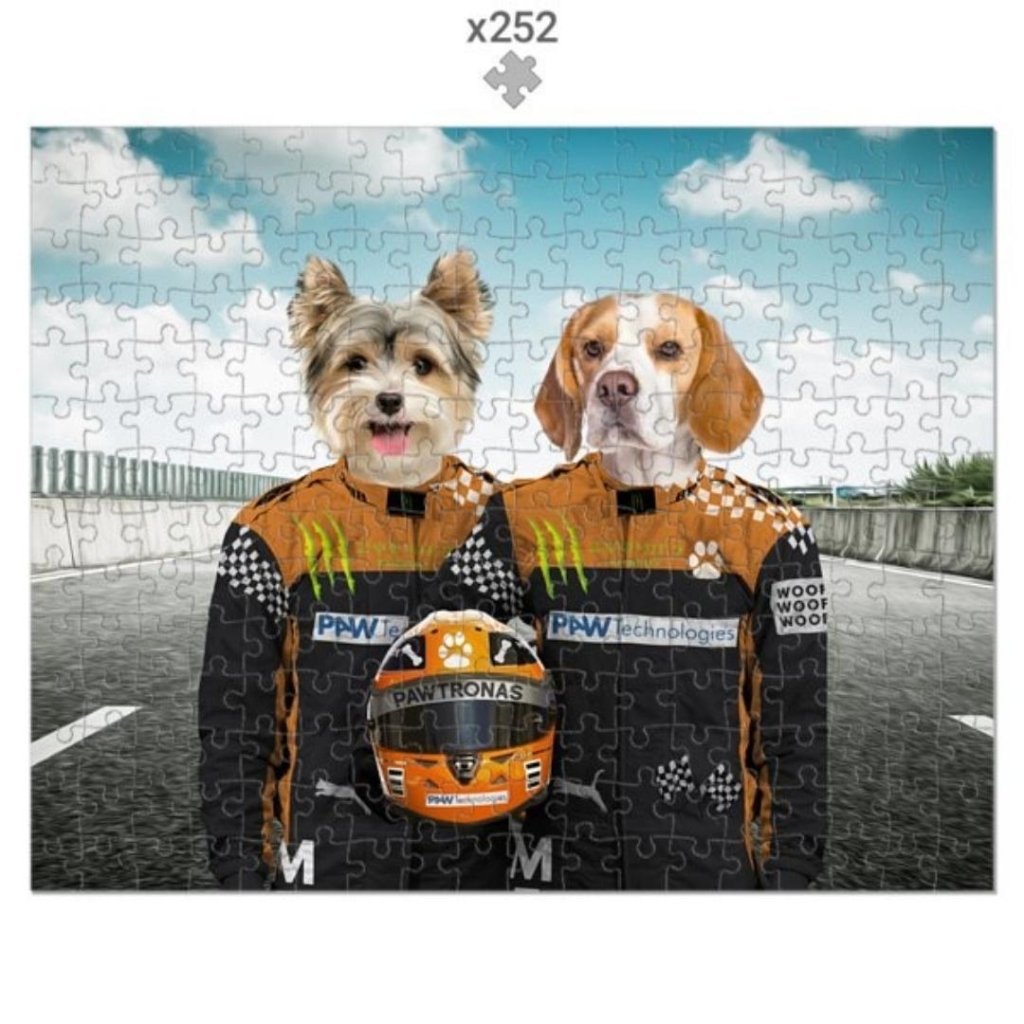 Pet Portraits | The Famous Drivers (McLaren Inspired): Custom Pet Puzzle | Paw & Glory