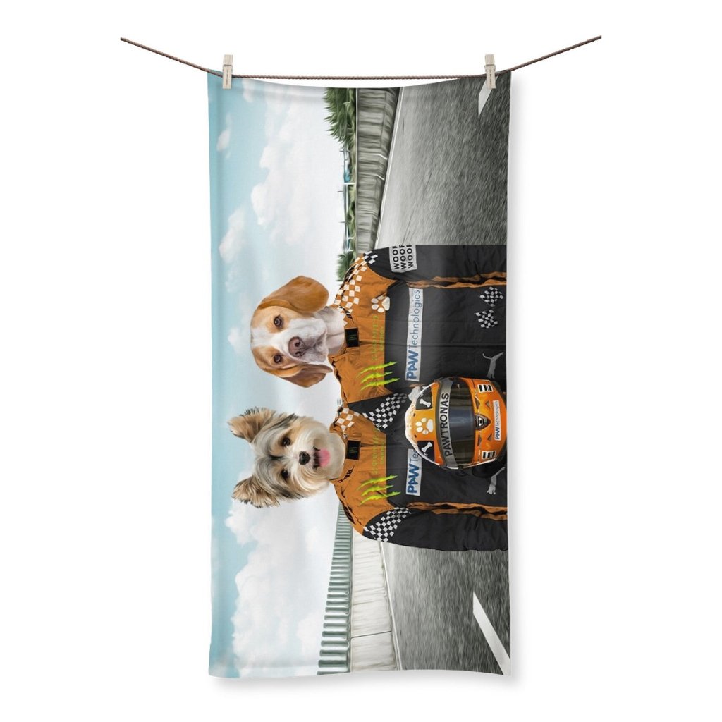 Elite Racing Drivers Custom Pet Towel | Custom Pet Portrait | Paw & Glory