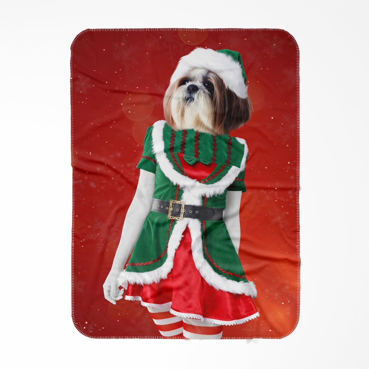 The Female Elf: Custom Pet Blanket - Paw & Glory - Dog Portraits - Pet Portraits