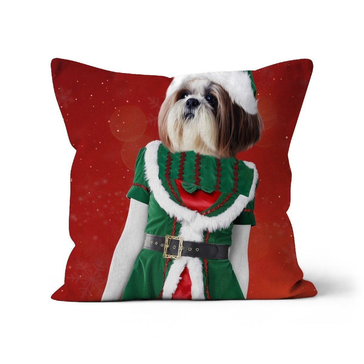 Pet Portraits | The Female Elf: Custom Pet Pillow | Paw & Glory