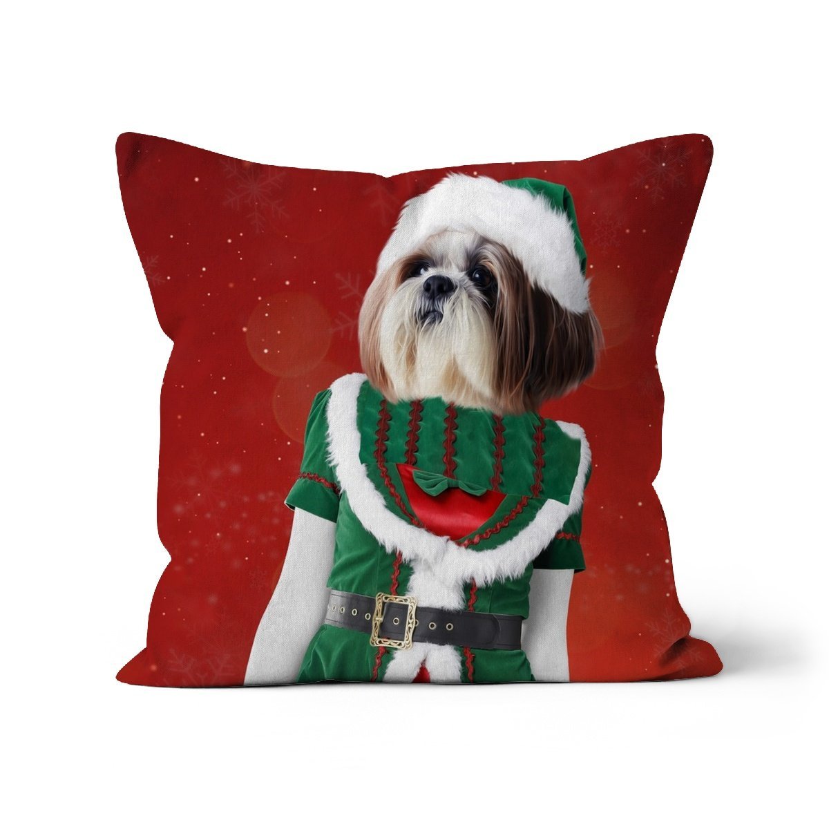 Pet Portraits | The Female Elf: Custom Pet Pillow | Paw & Glory