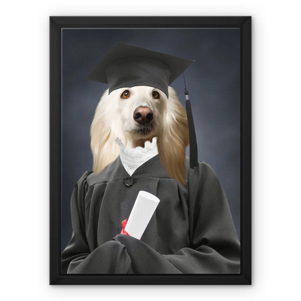 Pet Portraits | The Female Graduate: Custom Pet Canvas | Paw & Glory