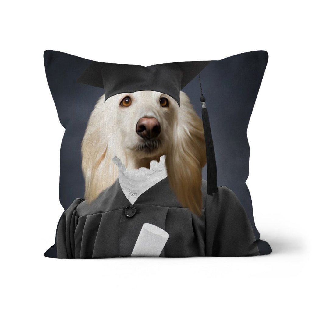 Pet Portraits | The Female Graduate: Custom Pet Pillow | Paw & Glory