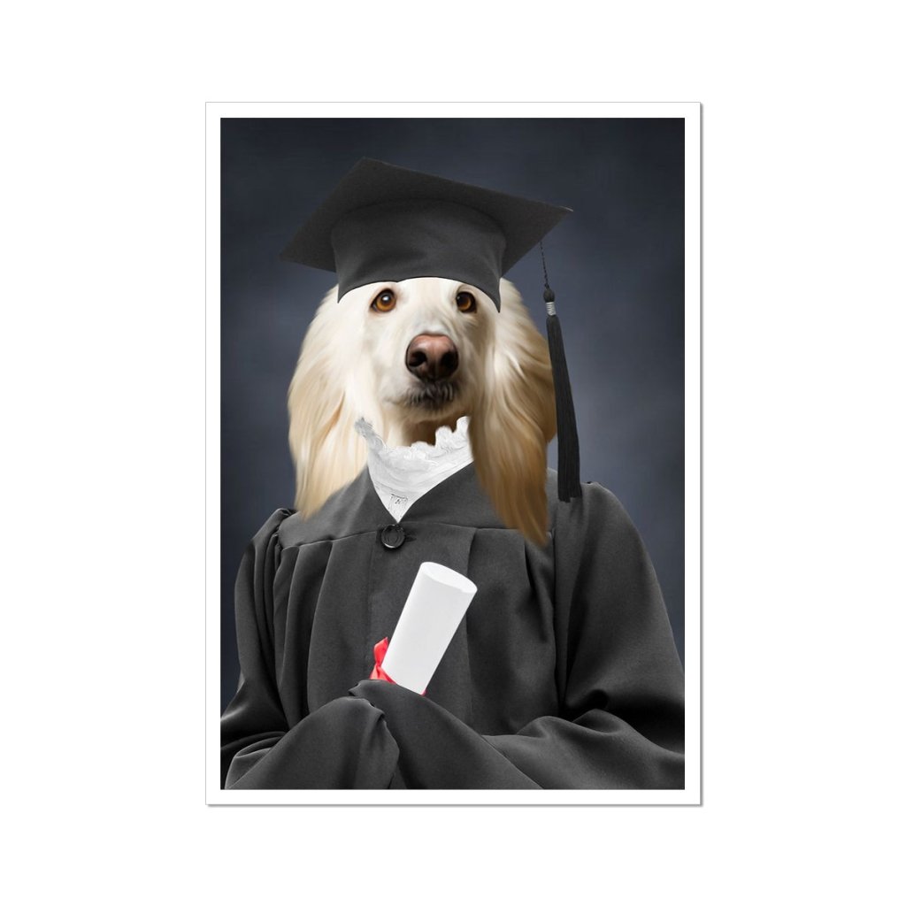 Pet Portraits | The Female Graduate: Custom Pet Poster | Paw & Glory